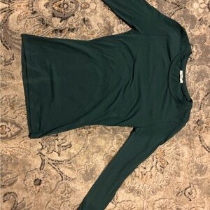 Active Basic Dark Green Long Sleeve Top
